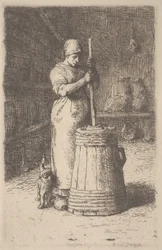 Donna che fa il burro, c.1855-56