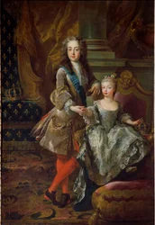Ritratto di Re Luigi XV e della sua fidanzata Maria Anna Vittoria di Spagna