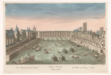 Vista del Pont au Change sulla Senna a Parigi (84e. Vue d