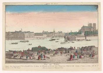Veduta della città di Parigi dal Quai de Miramion
