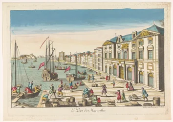 Veduta del Municipio e del porto di Marsiglia