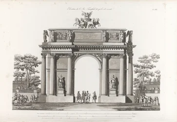 Arco di Trionfo. Da: Recueil des façades des principaux monuments construits à St.-Pétersbourg, 180