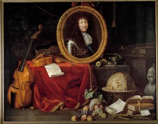 Ritratto di Luigi XIV Re di Francia (1638-1715), Protettore delle Arti e delle Scienze