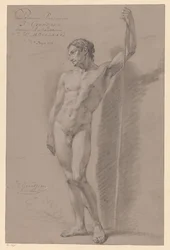 Nudo maschile in piedi, visto di fronte (1° premio 1776)