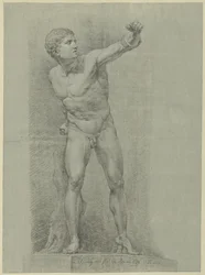 Studio della statua di un pugile