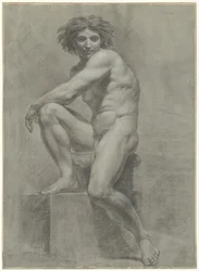 Nudo maschile seduto
