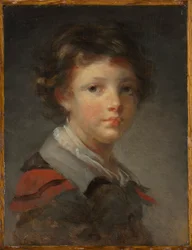 Un ragazzo con un mantello foderato di rosso, 1780s