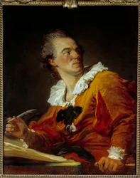 Ispirazione Ritratto di uno sconosciuto. Dipinto di Jean Honoré Fragonard XVIII secolo