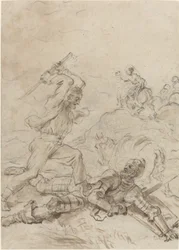 Il Mulattiere Attacca Don Chisciotte mentre Giace Indifeso a Terra