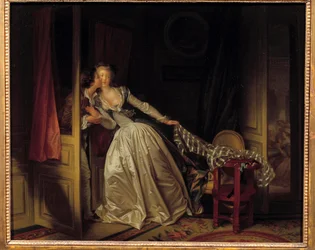 Il bacio vola. Jean Honoré Fragonard (1732-1806), 1788. Dimensioni: 0,45 x 0,55 m. Museo dell