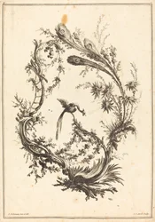 Ornamento con un pavone