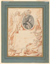 Disegno, frontespizio di una storia di Pietro il Grande, 1780 ca.