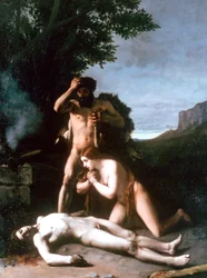 Adamo ed Eva trovano il corpo di Abele, 1858