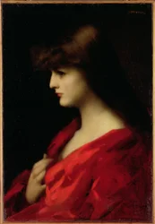 Studio di una donna in rosso, primi anni 1890