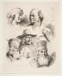 Sette teste di ritratto