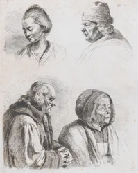 Studio di quattro teste, 1770