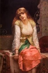 Bellezza orientale, prima o intorno al 1880 (olio su tela)