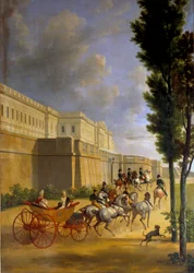 Partenza di Napoleone (1769-1821) e Maria Luisa (1791-1847) per la caccia a Compiègne nel 1811 Dipinto di Joseph Bidault (1758-1846) 1811 Parigi, Museo Marmottan