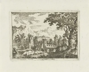 Edifici in pietra su un fiume
