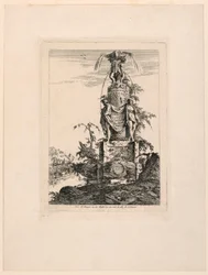 Disegno per una fontana fantastica