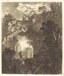 Figura Sotto un Arco di Pietra