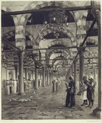 Preghiera pubblica nella moschea di Amron, da 