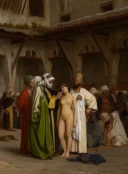 Il mercato degli schiavi. Circa 1867