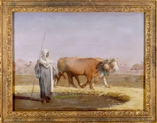 Trebbiatura del grano in Egitto