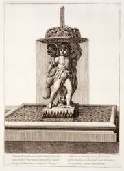 Fontana con tre ballerini dorati a Versailles, 1672