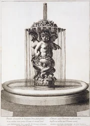 Fontana con tre tritoni a Versailles, dopo Pierre le Gros, 1673