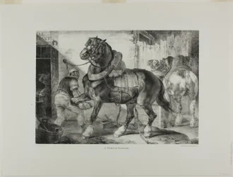 Un maniscalco francese, piatto 12 da Vari soggetti disegnati dal vero e su pietra (The English Suite)