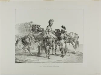Un gruppo di guardie della vita, tavola 5 da Vari soggetti disegnati dal vero e su pietra (The English Suite)
