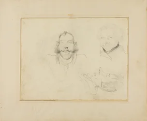 Tre caricature di teste
