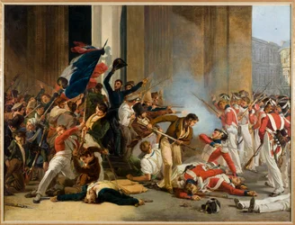 Francese: Cattura del Louvre, 29 luglio 1830; massacro delle Guardie Svizzere