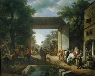 Mercato alle porte di una locanda