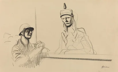 Soldato francese che si rivolge alla Germania