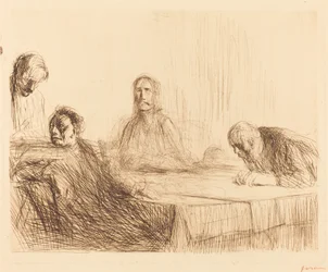 La cena a Emmaus (seconda lastra)