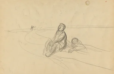 Due figure su una strada, c. 1919