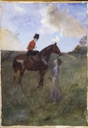 Donna a cavallo e pastorella