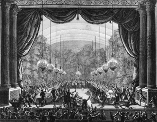 Rivoluzione francese: Banchetto delle guardie del corpo il 1 ottobre 1789 nella sala dell