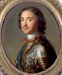 Ritratto di Pietro I il Grande (1672-1725) zar di Russia. Dipinto di Jean Marc Nattier (1685-1766) XVIII secolo