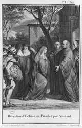 Abelardo accoglie Eloisa al Paracleto, illustrazione da 