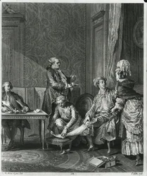 Il Levee, inciso da Louis Michel Halbou (1730-c.1809) 1781