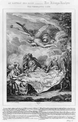 La dodicesima torta, prima spartizione della Polonia il 26 settembre 1772, inciso da Noël Le Mire (1724-1800)
