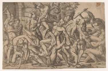 Combattimento di Uomini Nudi, 1535-55