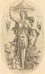 Donna con strumento musicale