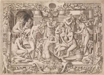 Donne che fanno il bagno, 1535-55