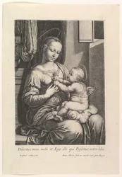 La Vergine con il bambino, con la rosa