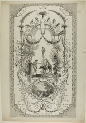 Feste Bacchique, tavola 97 da "Opere di Antoine Watteau