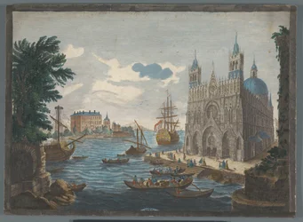 Vista di una cattedrale gotica sull